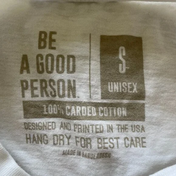 Be A Good Person Long Sleeve Cotton T-shirt (unisex) - Picture 2 of 6